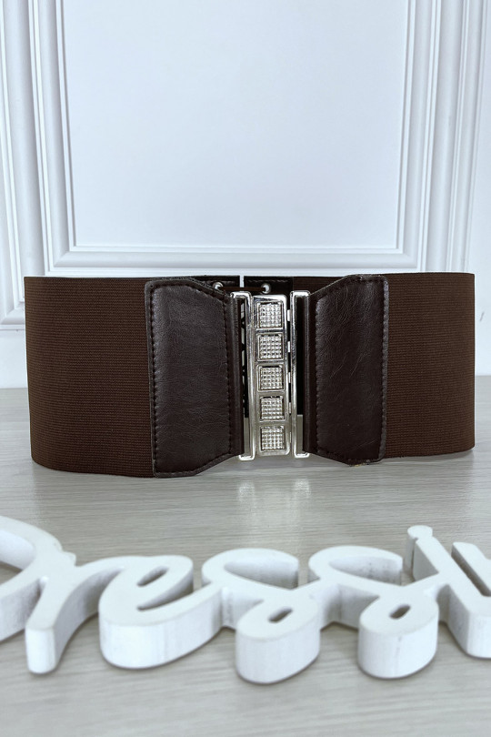 Brown waist belt with lace at the back - 6