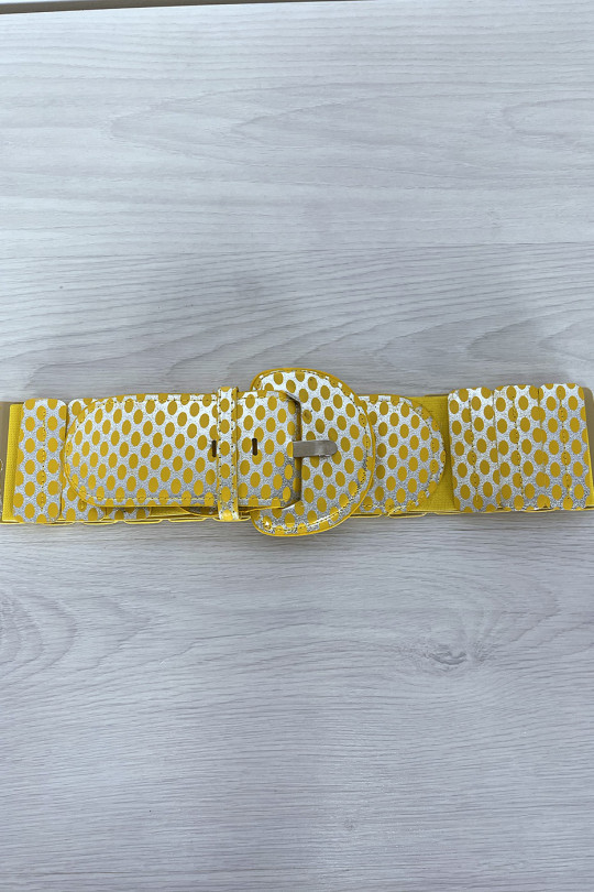 Yellow elastic waistband with rectangular insert - 3