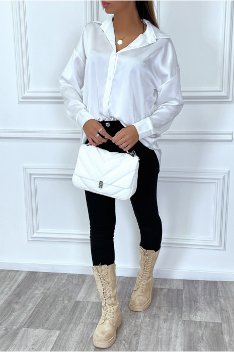 Longue chemise oversize blanche Chemise femme