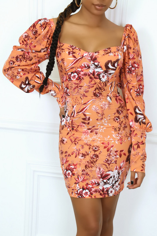 RoCR coral floral pattern and puffed sleeves - 6