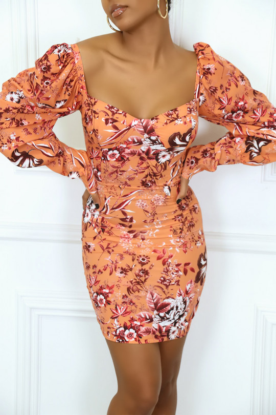 RoCR coral floral pattern and puffed sleeves - 10