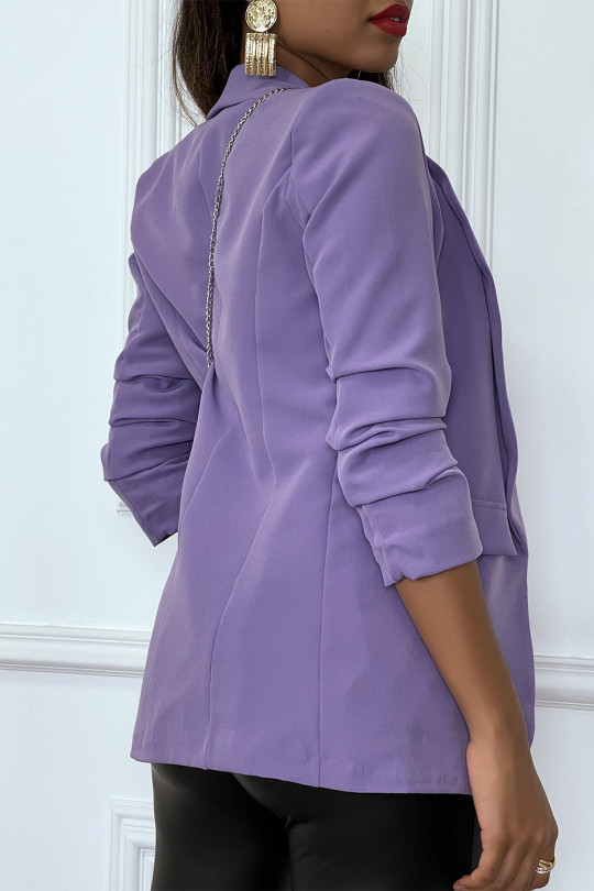 Lila blazer with gathered sleeves and lapel collar - 4