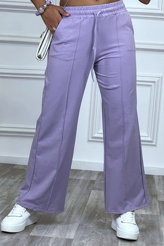 Purple elasticated jogging pants - 3
