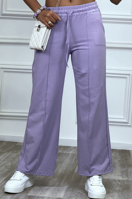 Purple elasticated jogging pants - 4