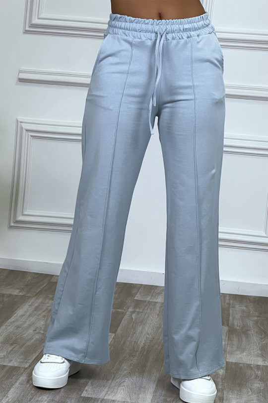 Blue elasticated jogging pants - 7