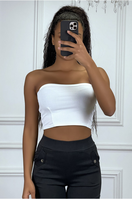 Bandeau blanc côtelé - 3