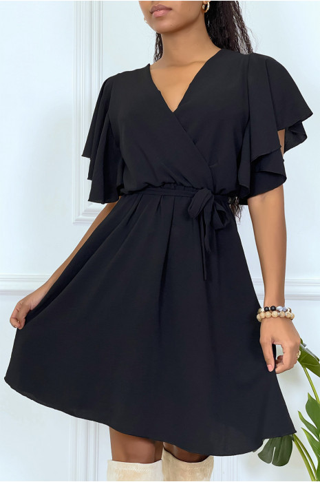Robe patineuse noire cache coeur - 3