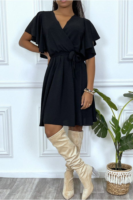 Robe patineuse noire cache coeur - 4