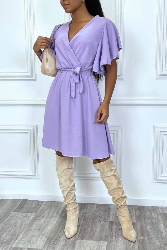 Robe patineuse lilas cache coeur - 6