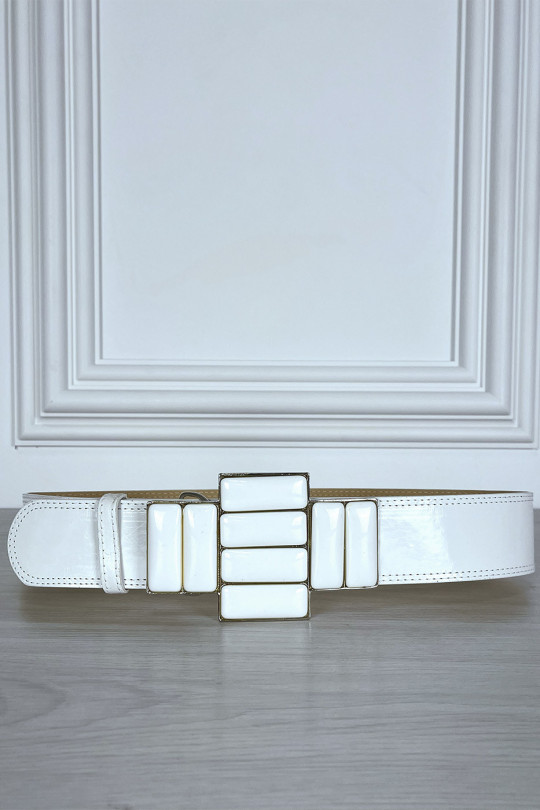 White belt with large jeweled buckle - 2