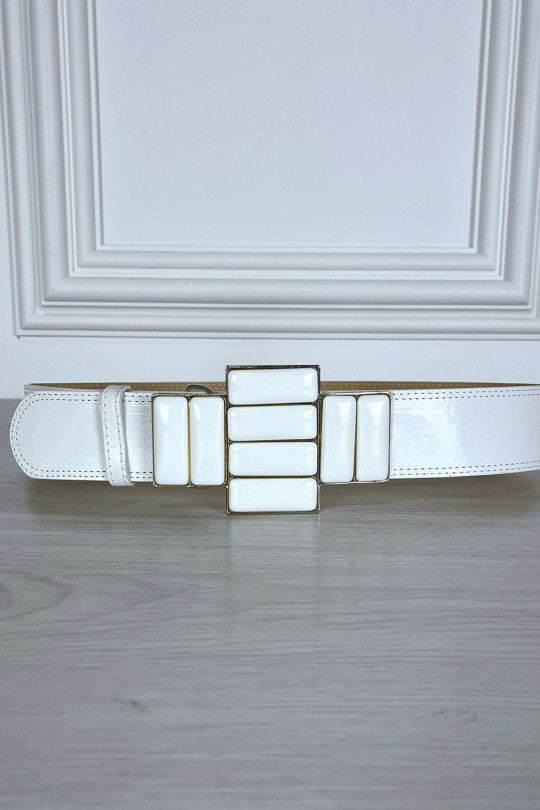 White belt with large jeweled buckle - 3