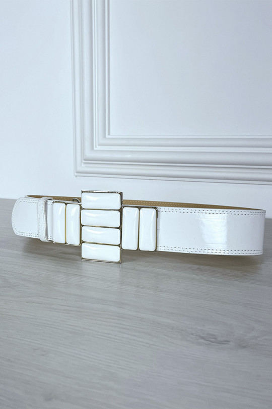 White belt with large jeweled buckle - 5