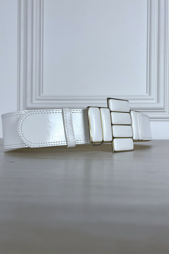 White belt with large jeweled buckle - 9