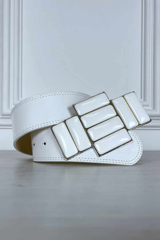 White belt with large jeweled buckle - 10