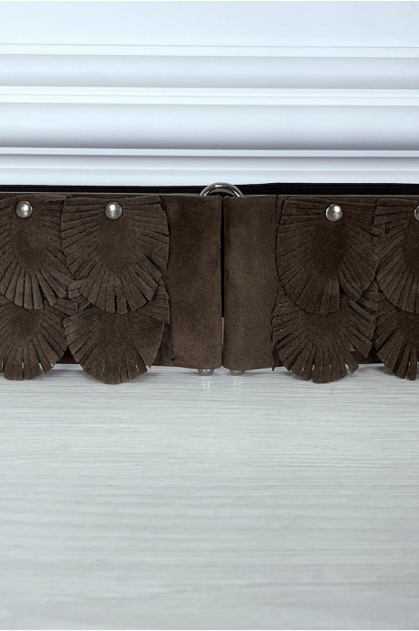 Bohemian belt with suede-style fringe - 3