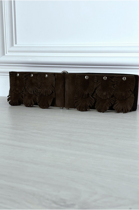 Bohemian belt with suede-style fringe - 4