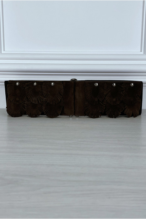 Bohemian belt with suede-style fringe - 5