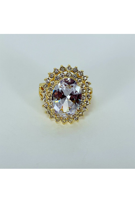 Bague princesse dorée avec pierres