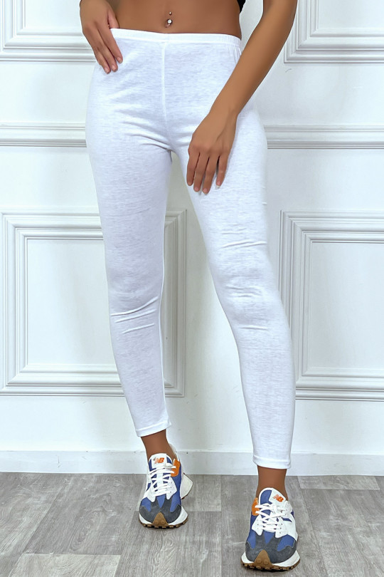 White viscose leggings