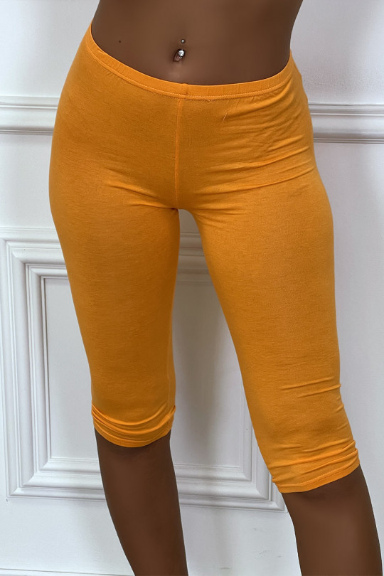 Zacht oranje korte legging - 4