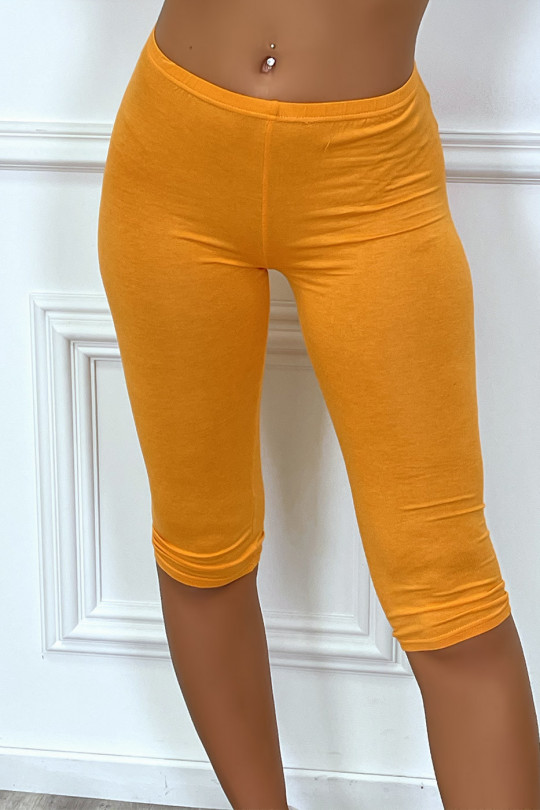 Zacht oranje korte legging - 5