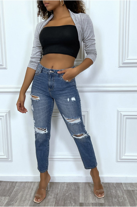 Gray tight bolero - 3