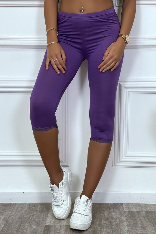 Purple corsair with lace at the knees - 1