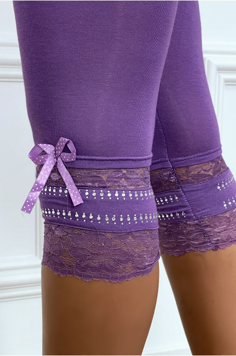 Corsaire violet avec dentelle aux genoux - 3