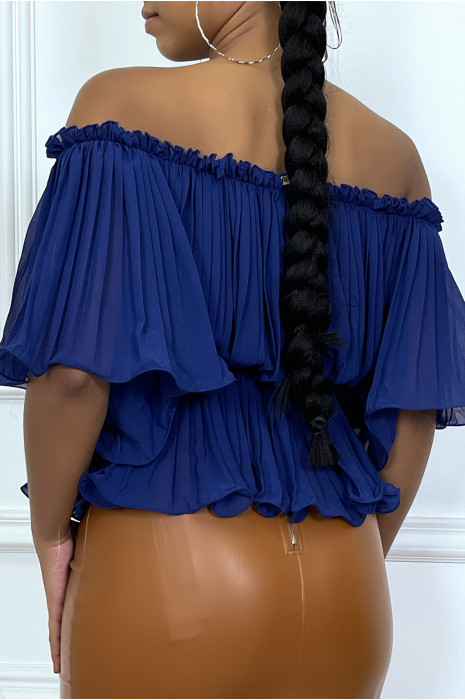 Blouse royal plissé col bateau - 3