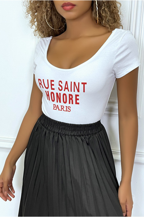 Body manches courtes blanc avec écriture - 3