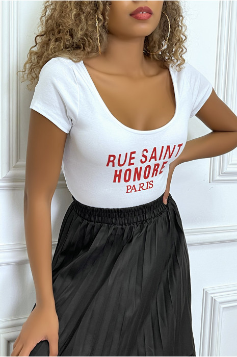 Body manches courtes blanc avec écriture - 4