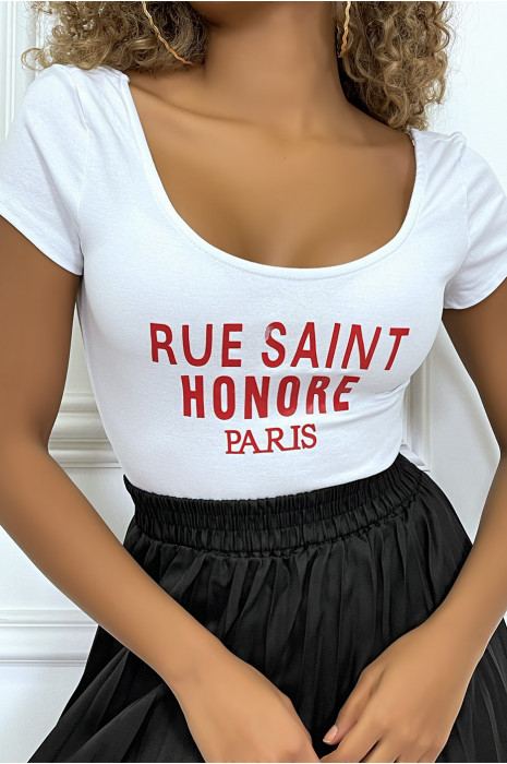 Body manches courtes blanc avec écriture - 5