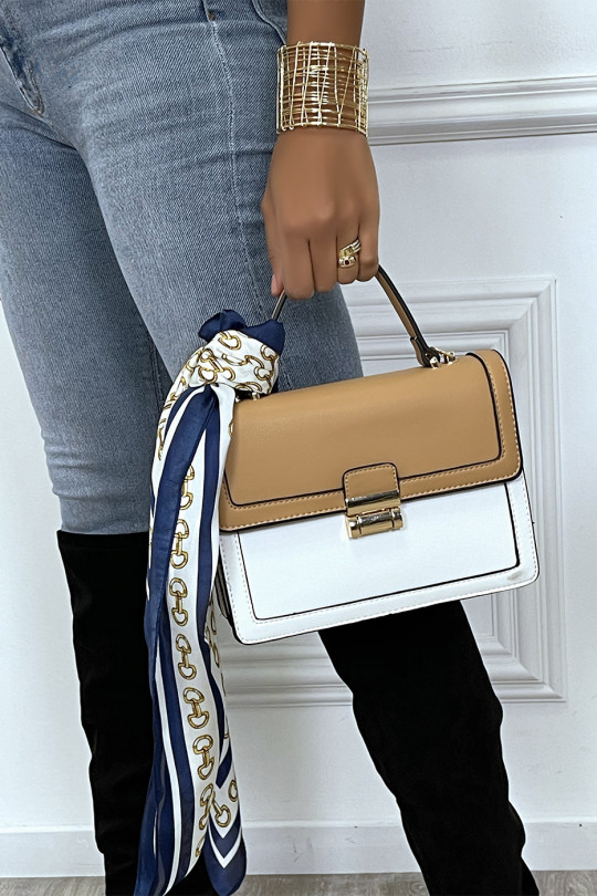 FoNMard satinée marine/blanc avec motif fantaisie - 1