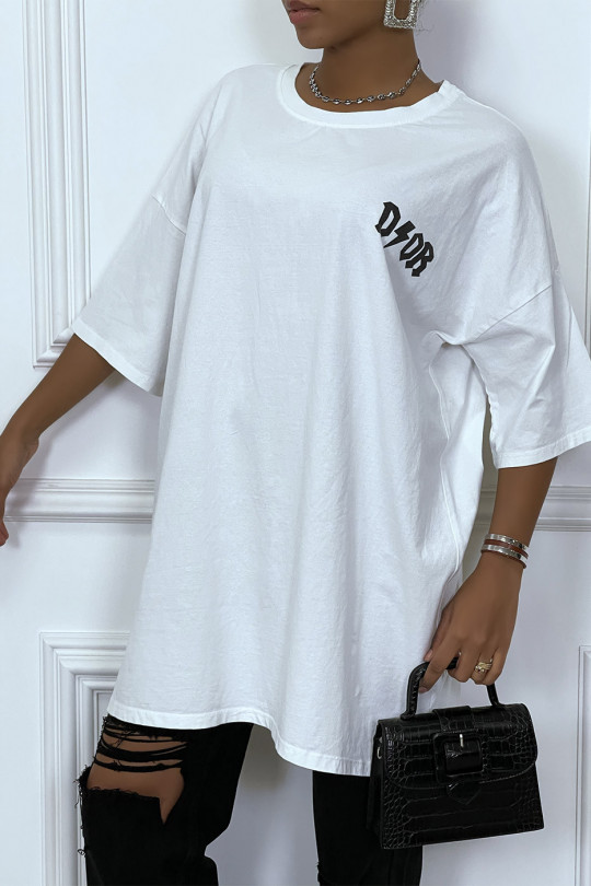 T-shirt oversize blanc inspiration tendance instagram "D/OR" - 1