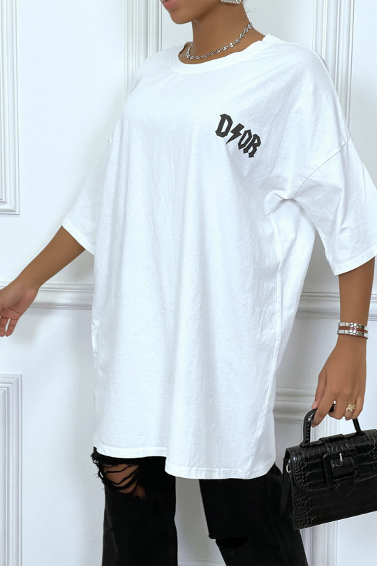 T-shirt oversize blanc inspiration tendance instagram "D/OR" - 2