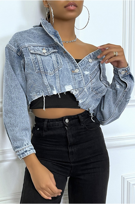 crop top jacket jeans