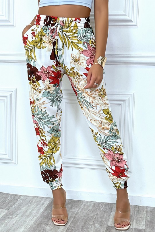 WhWWe fluid cotton pants with flower pattern - 5