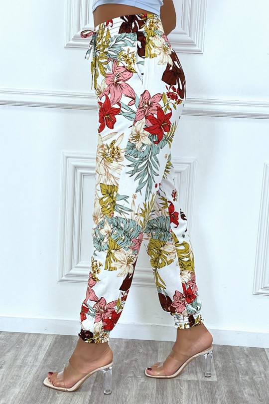 WhWWe fluid cotton pants with flower pattern - 6