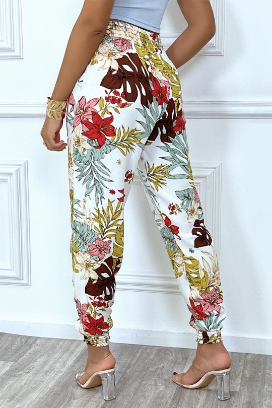WhWWe fluid cotton pants with flower pattern - 7