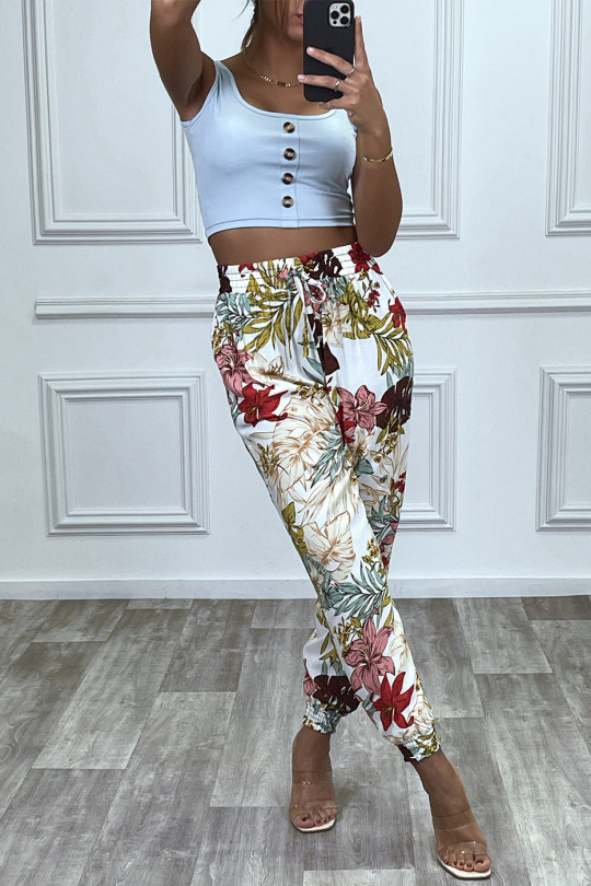 WhWWe fluid cotton pants with flower pattern - 8