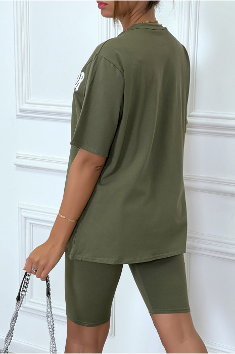 Luxury brand inspi khaki cycling t 