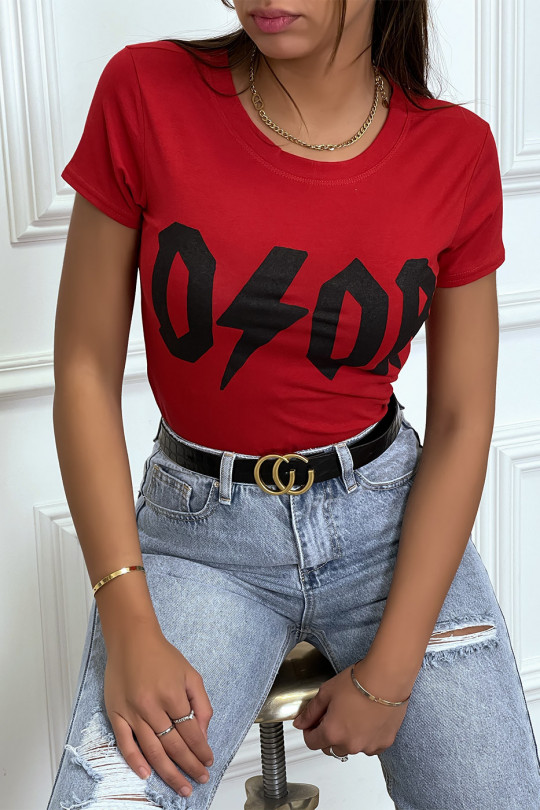 Tee-shirt rouge D/OR - 1