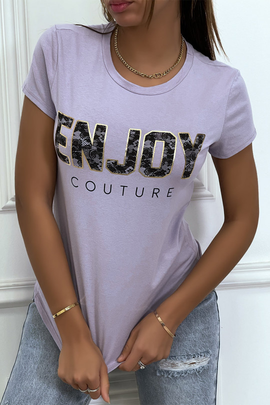 Lilac ENJOY t-shirt - 1