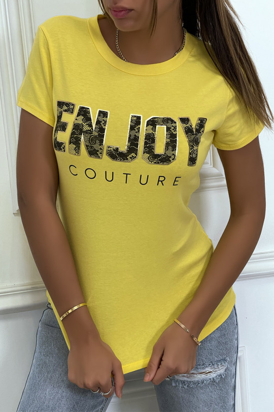 Tee-shirt jaune ENJOY - 1