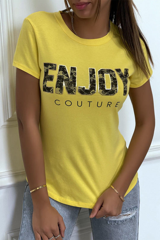 Tee-shirt jaune ENJOY - 2