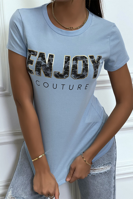 Tee-shirt bleu ENJOY - 2