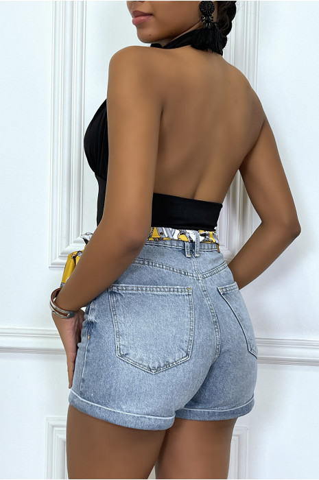 Body noir sexy dos nu - 2