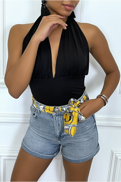 Body noir sexy dos nu - 4