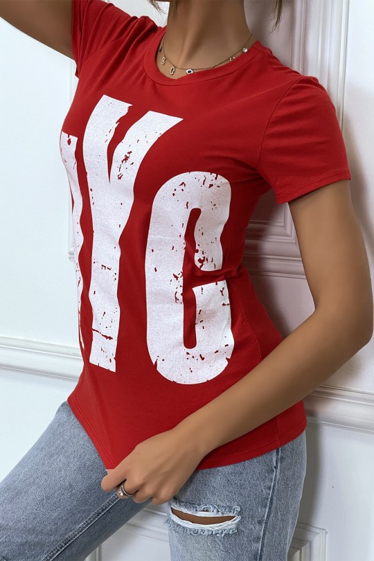 Tee-shirt rouge NYC - 2