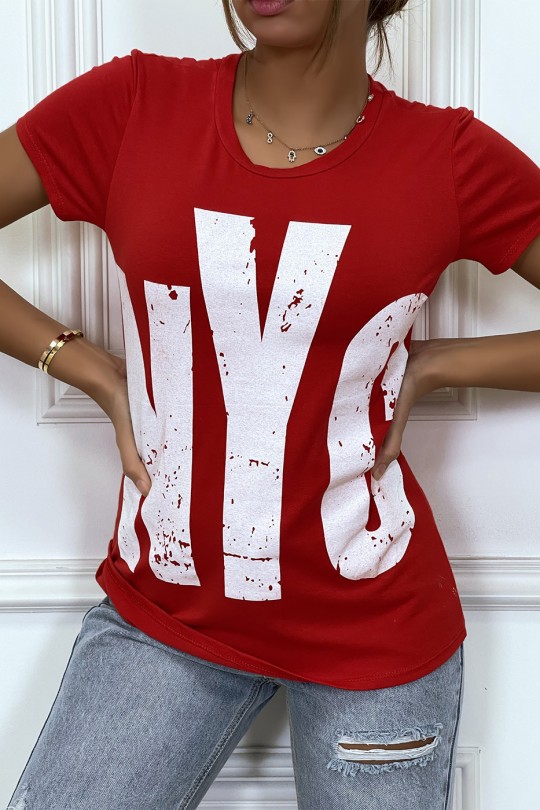 Tee-shirt rouge NYC - 3